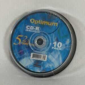 10 Pack Optimum CD-R - CD Recordable 52 x 700 MB 80 Min - Brand New & Sealed